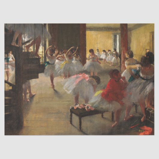 Die Tanzklasse von Edgar Degas Seidenpapier (Vorderseite)