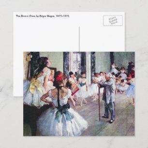 Die Tanzklasse von Edgar Degas, Vintage Ballett Ku Postkarte