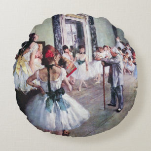 Die Tanzklasse von Edgar Degas, Vintage Ballett Ku Rundes Kissen