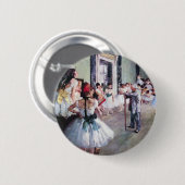 Die Tanzklasse von Edgar Degas, Vintage Ballettkun Button (Vorne & Hinten)