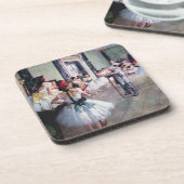 Die Tanzklasse von Edgar Degas, Vintage Ballettkun Getränkeuntersetzer (Linke Seite)