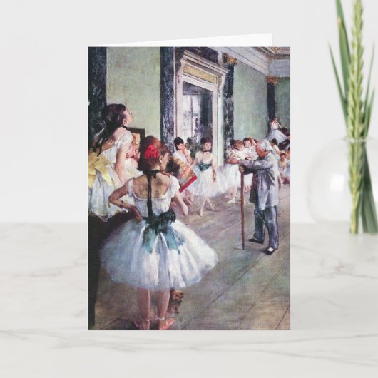 Die Tanzklasse von Edgar Degas, Vintage Ballettkun Karte (Vorderseite)