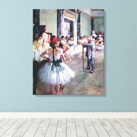 Die Tanzklasse von Edgar Degas, Vintage Ballettkun Leinwanddruck (Insitu (Holzboden))