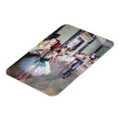 Die Tanzklasse von Edgar Degas, Vintage Ballettkun Magnet (Linke Seite)