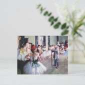 Die Tanzklasse von Edgar Degas, Vintage Ballettkun Postkarte (Stehend Vorderseite)