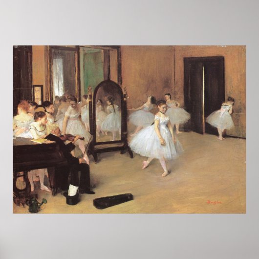 Die Tanzklasse von Edgar Degas, Vintages Ballett Poster (Vorne)