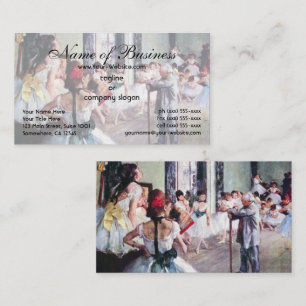 Die Tanzklasse von Edgar Degas Visitenkarte