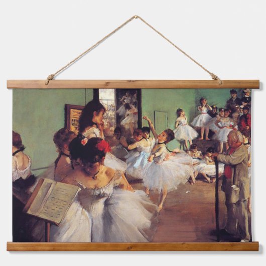 Die Tanzklasse von Edgar Degas Wandteppich Mit Holzrahmen (Vorne)