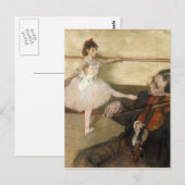 Die Tanzstunde - Edgar Degas Postkarte (Vorne/Hinten)