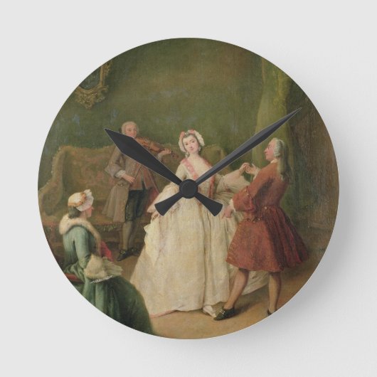 Die Tanzstunde Runde Wanduhr (Vorderseite)
