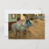 Die Tanzstunde von Edgar Degas Dankeskarte (Vorderseite)