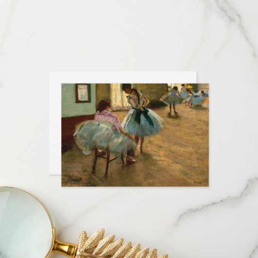 Die Tanzstunde von Edgar Degas Dankeskarte (Vorderseite/Rückseite Beispiel)