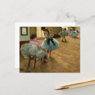 Die Tanzstunde von Edgar Degas Feiertagspostkarte