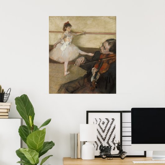 Die Tanzstunde von Edgar Degas Poster (Heimbüro)