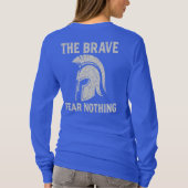 Die Tapferkeit fürchtet nichts Design T-Shirt (Rückseite)