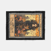 Die Tarot-Karte der Prinzessin von Wildkatzen Fleecedecke (Vorderseite (Horizontal))