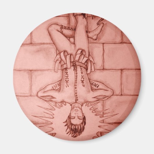 Die Tarot-Karte des hängenden Mannes Magnet (Vorne)