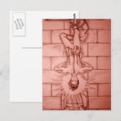 Die Tarot-Karte des hängenden Mannes Postkarte (Vorne/Hinten)