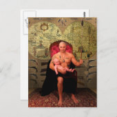 Die Tarot-Karte des Kaisers Postkarte (Vorne/Hinten)