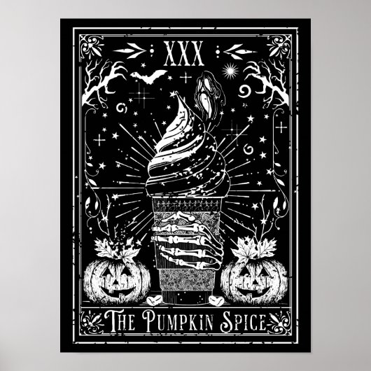 Die Tarot-Karte des Kürbisgewürzes Poster (Vorne)