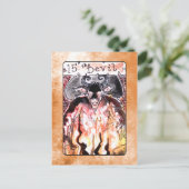 Die Tarot-Karte des Teufels Postkarte (Stehend Vorderseite)