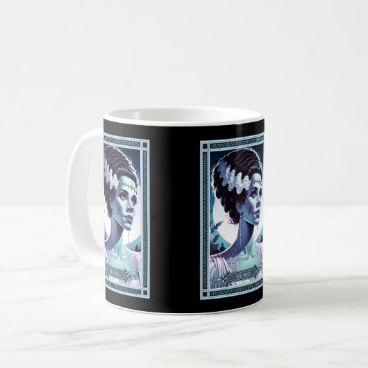 Die Tarot-Karte Frankensteins Kaffeetasse (Vorderseite Links)