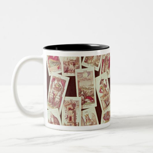 Die Tarotkarten der bedeutenden Arcana Zweifarbige Tasse (Links)