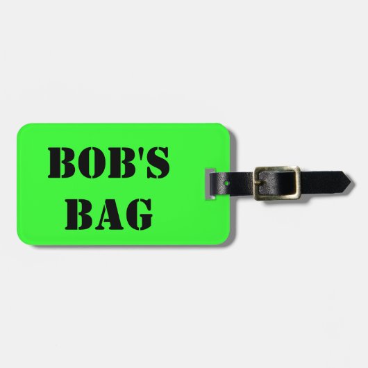 Die Tasche des Bobs Gepäckanhänger (Vorderseite horizontal)