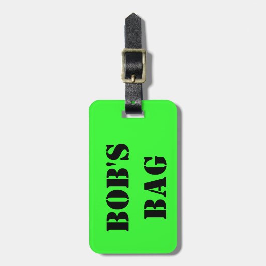 Die Tasche des Bobs Gepäckanhänger (Vorderseite vertikal)