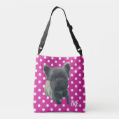 Die Tasche des Louis Crossbody in Bright Pink und (Rückseite)