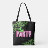Die Tasche mit dem Party Grün/Rosa Tropenbacke (Rückseite)