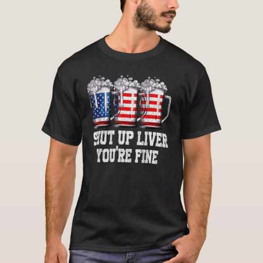 Die Tasse 4. Juli von US Flag Bierbraut die Leber, T-Shirt (Vorderseite)
