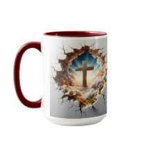 Die Tasse an der Mauer