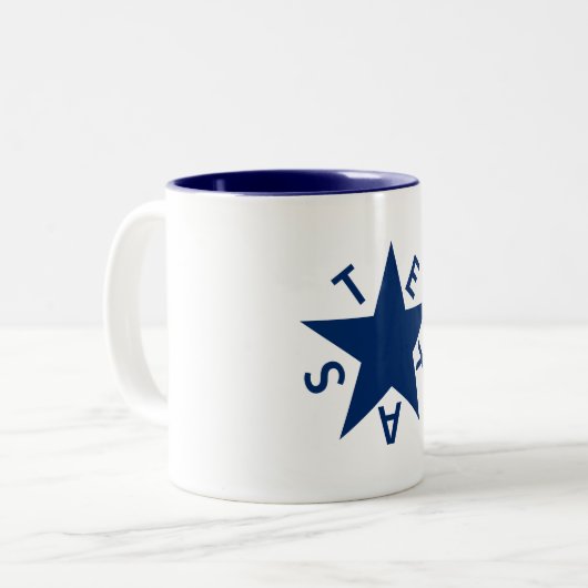 Die Tasse De Zavala (Flagge der Republik Texas) (Vorderseite Links)