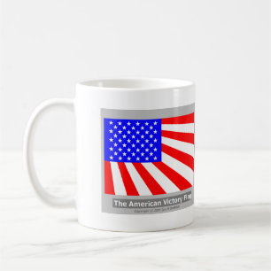 Die Tasse der amerikanischen Siegesflagge