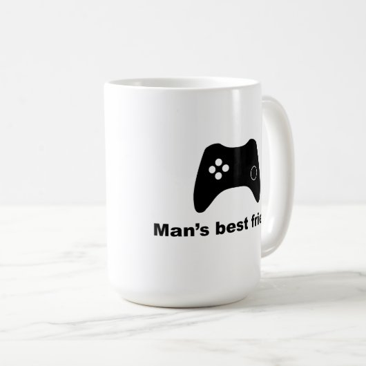 Die Tasse "Der beste Freund des Mannes" (VorderseiteRechts)