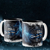 Die Tasse der Blue Law Enforcement Keramik