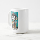 Die Tasse der Cat-Tarot-Karte der Hohepriestess (Vorderseite Links)
