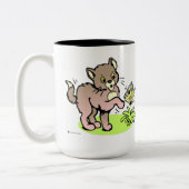 Die Tasse der Katzen-u. Schmetterlings-Kinder (Links)