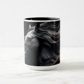 Die Tasse der Keramik des Schwarzen Rösses (Zentrum)