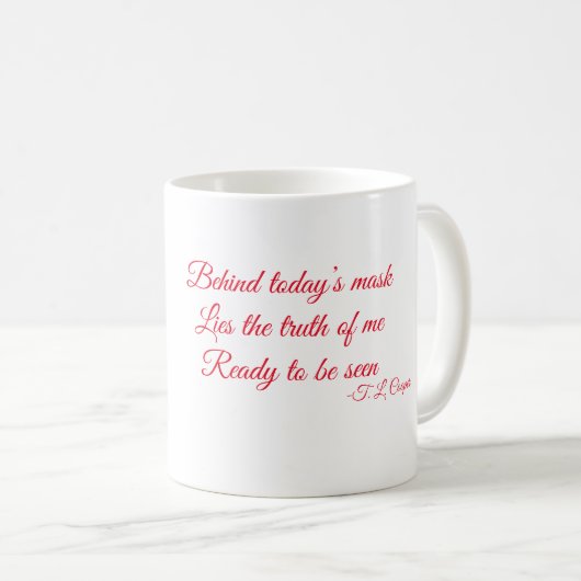 Die Tasse der Maske von heute (VorderseiteRechts)