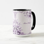 Die Tasse der Purple Flowers (VorderseiteRechts)