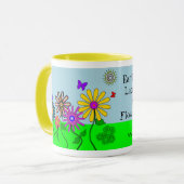 "Die Tasse der Wacky Blumen (Vorderseite Links)
