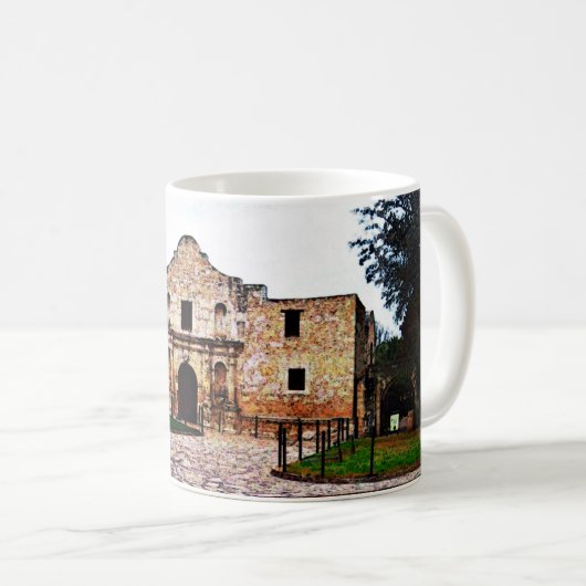 Die Tasse des Alamo-Kaffees (VorderseiteRechts)