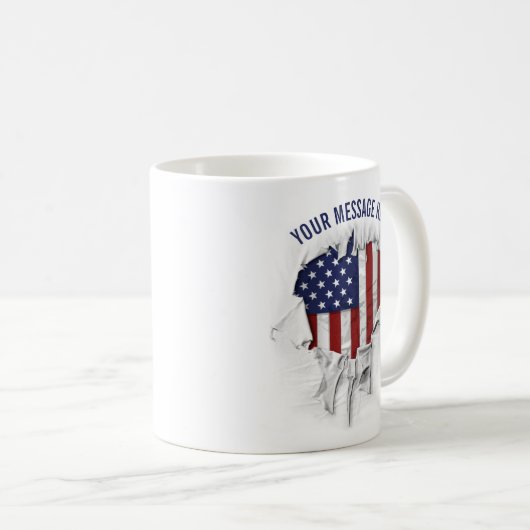 Die Tasse des amerikanischen Kaffees wird gerippt, (VorderseiteRechts)