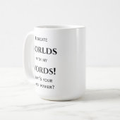 Die Tasse des Autors oder des Verfassers (Vorderseite Links)