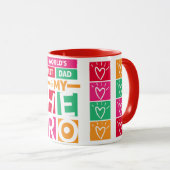 Die Tasse des besten Vaters und des Herocoffee-Kaf (VorderseiteRechts)
