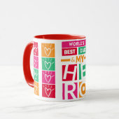 Die Tasse des besten Vaters und des Herocoffee-Kaf (Vorderseite Links)