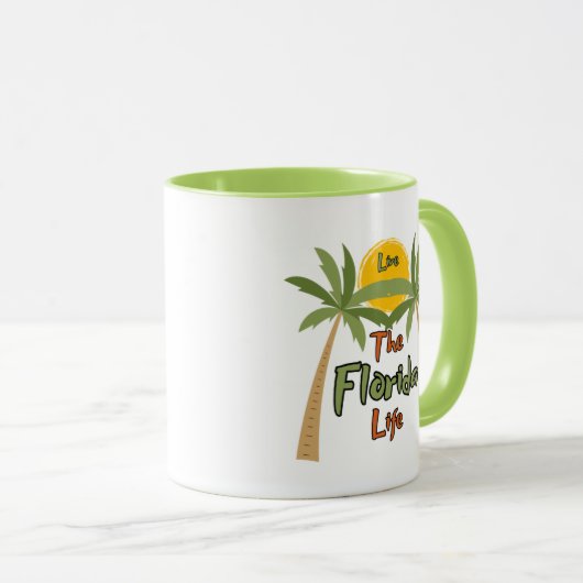 Die Tasse des Florida Life-Kaffees (VorderseiteRechts)