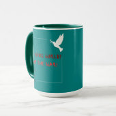 Die Tasse des Friedens stoppt den Krieg Quo Vadis (Vorderseite Links)